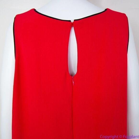 NEW Julia Jordan red sleeveless shift dress with mental cut-out detail, 16 - Picture 8 of 16